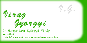 virag gyorgyi business card